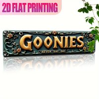 1pc Vintage "GOONIES NEVER SAY DIE" Aluminum Sign - Rustic Home Decor for Garage, Backyard, Bedroom, Farmhouse, Cafe, Porch & Ga