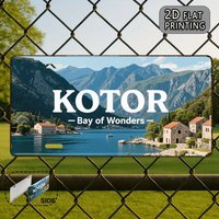 2D Flat, 2D Flat Printing, 1pc, Kotor Vintage Metal Aluminum Sign License Plate, decorative sign (30.48X15.24cm), only for decor