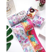 DIY Cartoon Dessert Printed Grosgrain Ribbon For Craft Supplies Sewing Accessories 5 Yards. 35062