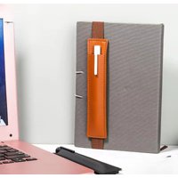1PCS Leather Adjustable Elastic Band Pen Holder, Pen Pouch For Planner, Pen Holder For Notebook, Notebook Pen Holder