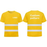 Bird Eye Cloth Breathable Quick Drying Reflective Strip Safety T-shirt Outdoor Construction Workwear Custom Pattern Name