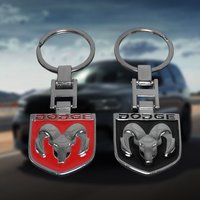 Car Emblem Keychain Key Ring Chain For Dodge Durango Ram 1500 Charger Caliber Journey Demon Nitro Challenger Styling Accessory