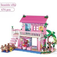474PCS Friends City House Summer Holiday Seaside Villa Apartment Building Blocks Figures DIY Toys for Kid Girls Christmas Gift