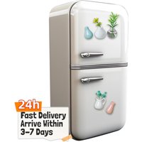 5Pcs Mini Ceramics Vase Fridge Magnet DIY 3D Vase Creative Message Sticker (B)