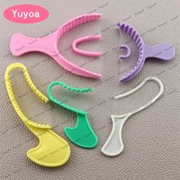 100pcs Colorful Dental Bite Impression Trays Disposable Plastic Registration Tray With Net Teeth Holder Half Arch Large Tray