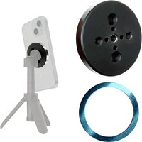 MagSafe Magnetic Phone Holder: 360° Rotation, Works with 1/4'' & 3/8'' Arri-Locating Holes Tripod Mount (for Smartphones)