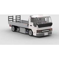 Bricklink Technical Truck 8-wide Isuzu Elf Car Carrier Speed Vehicles Trailers City Transporters Building Blocks Kid Toys Gift