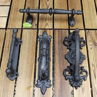 Europäischer Retro-Garten-Türgriff aus Gusseisen, Handgefertigter Wandmontierter Türknauf für Heimdekoration