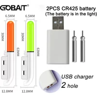 Fishing Electronic Rod Stick Flash Light CR425 3.6V Lithium Battery LED Removable USB Charge Waterproof Night Tackle Luminous