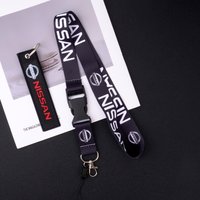 Car Emblem Lanyard Nylon Neck Halter Work Card Hanging Rope Keychain For Nissan Sylphy N7 Qashqai J11 Teana Navara Juke GTR 350z