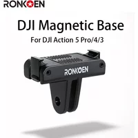Ronkoen Magnetic Quick Release Adapter Base For DJI Osmo Action 3/4/5 Pro Foldable Quick-release Two Claw Mount Adapter