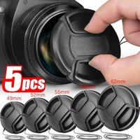 1/2/3/5PCS Front Lens Caps Cover Snap-on Camera Protectors for Leica Nikon Sony Universal Digital Cameras Caps 49/52/55/58/62mm