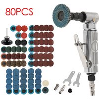 Meuleuse à Air à 90 degrés, Mini broyeur pneumatique, polisseuse, Machine à graver avec disques de ponçage, Kit d'outils