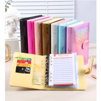 A5 A6 Laser Glitter Notebook Notepad Pink Kawaii Planner Scrapbook Gift Soft Cover Creative School Supplies Journal Diary