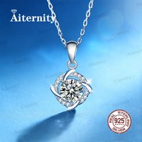 Promotion of Multiple 1.0 Carat Moissanite and Zircon Pendants Luxury Wedding 925 Sterling Silver Jewelry Bride Diamond Necklace