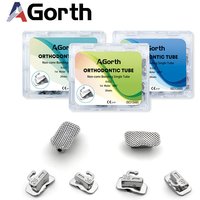 20set/80pcs Dental Orthodontic Buccal Tube Single 1st 2nd Molar Bondable Non-Convertible Mesh Base Roth/MBT