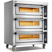 Commercial Gas Stainless Steel Automatic Programmable Baking Oven 1/2/4 6/9 Tray 1/2/3 Deck New Bakery Machinery Bread Pizza