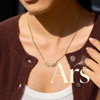 Ars Stainless Steel Angel’s Wing Pendant Necklace 18k Gold Plated Chain Necklaces Women's Dainty Everyday Zircon Choker Necklace