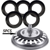 5Pcs Durable Rubber Seal Strainer Plug Washer Franke Fitting Replacement Washer Kitchen Sink Part Sink Drainer