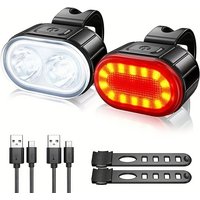 AliExpress NONE Bike Night Riding Light Bike Mountain Bicycle Front Taillight USB Charging Accessories Light Warning Flash Riding Equipment