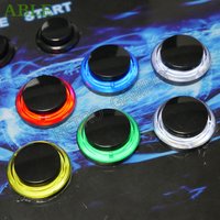 1PCS/10PCS 28mm Arcade Push Button Schwarz Abdeckung Multi Farbe Integrierte Kleine Micro Schalter Für jamma Arcade Joystick DIY Kit Teile