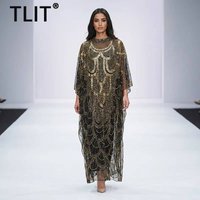 TLIT Fashion Women's Elegant Evening Dresses Banquets Round Neck Long Sleeve High Waist Dress Female 2026 Summer New Clothing