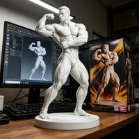 New 3D Printed Fitness Mr. Sculpture Showcases the Power and Beauty of Fitness Fitness Gym Yoga Gym Decoration