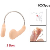 1/2/3pcs Steel Wire Durable No-skid Soft Silicone Water Sports Accessories Swimming equipment Nose Clip Diving Tool