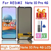 6.67" AMOLED For Xiaomi Redmi Note 10 Pro Display LCD Touch Screen with Frame For Redmi Note10Pro M2101K6G Display Replacment