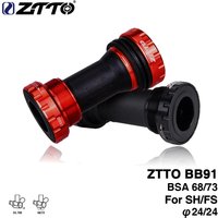 ZTTO MTB Bike BB91 External Bearing Bottom Bracket BSA68 BB68/73mmThread BB Waterproof For Hollow Tech Prowheel 24mm Crankset
