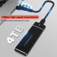 Enclosure Adapter USB 3.1 10G Dual Protocol M2 SSD Case NGFF NVME Notebook External M2 Hard Drive Box High Quality best selling