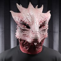 Game Dragon Mask Cosplay Animal Warrior Character Monster Latex Helmet Halloween Carnival Party Costume Props