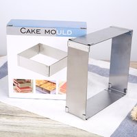 Einstellbare Mousse Kreis Quadrat Edelstahl Kuchen Backform Küche Dessert Zubehör Kuchen Dekorieren Werkzeuge
