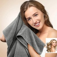 Ultra absorbent extra large microfiber hair towel wrap quick dry hair towel wrap with elastic band soft hair towel wrap turban