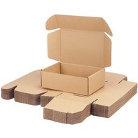 10PCS Small Shipping Boxes Corrugated Cardboard Packaging Boxes with Lids for Small Business Mailer Packing Paper Gifts Box