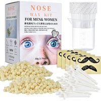 50g Portable Nose Wax Kit for Man and Women Painless Paper-Free Nose Hair Removal Cleaning Waxing Beans Depilation Kit Nose Clip