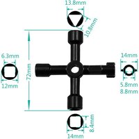 Multi-function Cross Spanner Mini Portable Three Hexagonal Internal Triangle Key Plumber's Spanner Quality Maintenance Tools