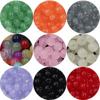 50pcs/Lot 6mm Round Glass Beads for Jewelry Making Jelly Painted Glass Imitation Jade Round Beads DIY Bracelet Necklace Wholesal