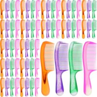 100 Pcs Individually Wrapped Hair Combs Disposable Hair Combs Set Colorful Hair Combs Bulk for Hotel Shelter Homeless