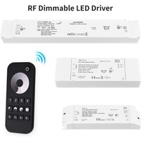Dimmable LED Driver RF Remote 40W 75W 150W Push-dim Power Supply LED Dimmer Lighting Transformer for LED Strip Lights DC12/24V