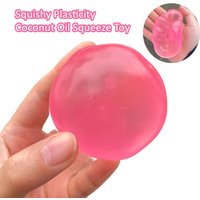 Moldable Squishy Coconut Oil Squeeze Toy Moldable Stress Ball Maltose Fidget Squishes Fun Anti-stress Sensory Toy for Adult Gift