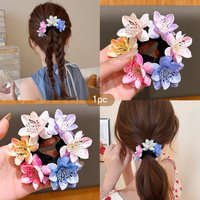 1 colorful flower headband, non damaging hair accessory, durable rubber band, suitable for daily use as a hair accessory