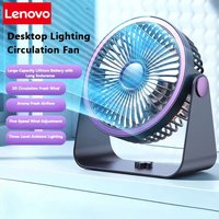 Lenovo USB Rechargeable Table Fan Portable Small Fan for Student Dormitory Computer Summer Gadget Home Desk Office Cooling Fan