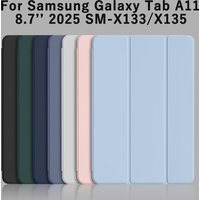 For Samsung Galaxy Tab A11 2025 8.7'' SM-X133 SM-X135 SM-X135F Tri-fold Flip Case Magnetic Stand PU Leather Protective Cover