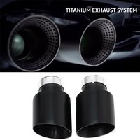 1 Piece Matte Black Stainless Steel Car Muffler Tip Tailpipe Universal Exhaust Tip For VW GTI MK7 Golf 7 BMW Exhaust Nozzle