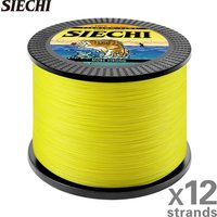 SIECHI 12 Strands Braided Pe Fishing Line Multifilament X12 300M 500M 1000M Carp Japanese Wire Fly Sea Saltwater Cast Pesca