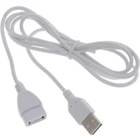 White USB Extension Cable Extender A Male To Female 1.5M Extension Cable Universal Extension Cable for Mouse and Keyboard