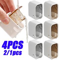 1-4pcs Toothbrush Rack Wall-mounted Punch-free Toothbrush Hook Bathroom Toothbrush Storage Rack Bathroom Toilet Organizer