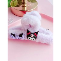 Kawaii Hello Kitty Hairpin Clasp Plush Kuromi Cinnamoroll Autumn Winter Anime Figure Ponytail Curled Hair Accesories Gift