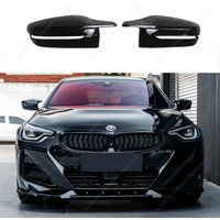 2pcs M Style Gloss Black Car Rear View Mirror Cover Caps Trim Shell Frame For BMW G42 218i 220d 220i 230i 2-Door Coupe 2020-2025